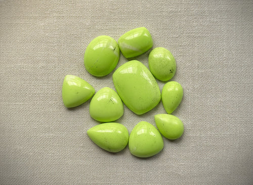 Lemon Chrysoprase · Yerilla, Western Australia, 10 ct parcel