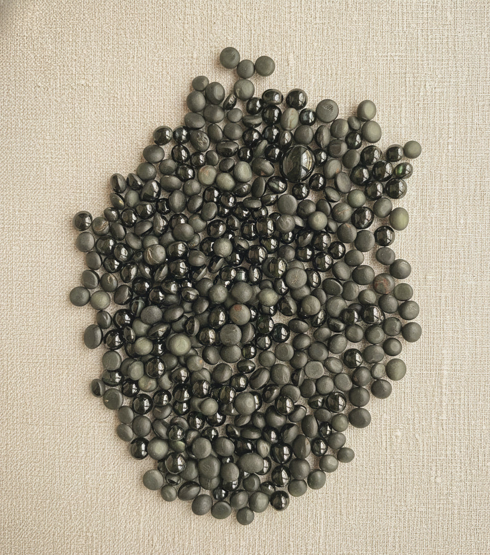 Green Diopside Cat's Eye from India, hand-graded by The Stone Atlas, lot XA38