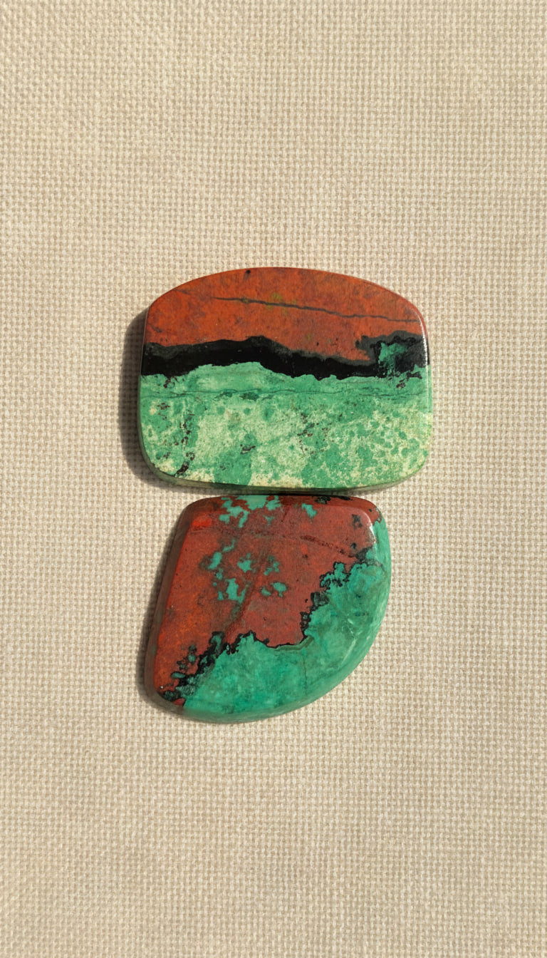 Chrysocolla with Jasper from Indonesia, hand-graded by The Stone Atlas, lot XA48