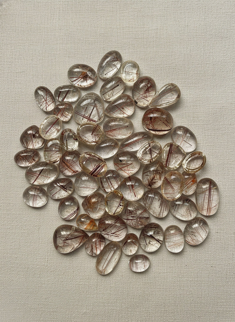 Red Rutilated Quartz from Brazil, hand-graded by The Stone Atlas, lot XA70